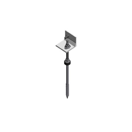 Estructura VAN DER VALK Varilla roscada Madera/hormigon M10x300mm + L-adapter de la categoría solar