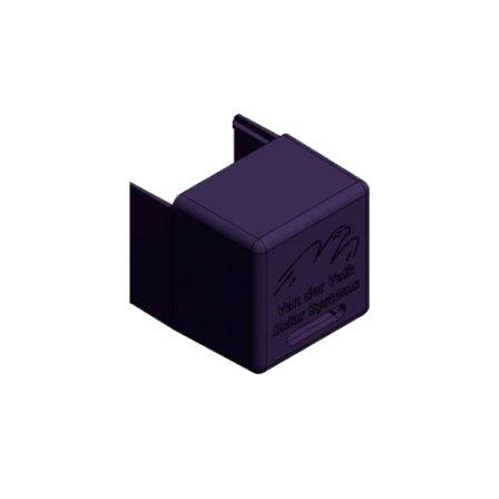 Estructura VAN DER VALK Tapa final negra de plastico perfil C 60x60x2mm de la categoría solar