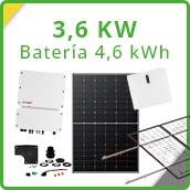 Kit solar 3,6 kW con batería 4,6 kWh