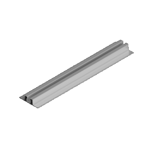 Estructura SUNFER S05-380-ZN-1-C Fijación coplanar microrail anclaje a chapa L=380mm
